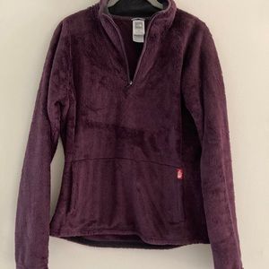 Purple North Face 1/4 Zip Pullover Fleece